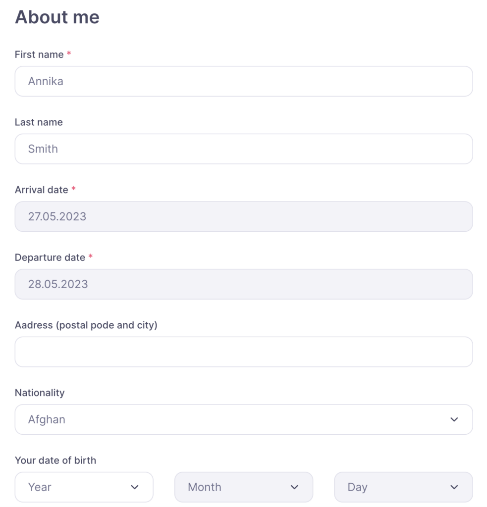 guest registration